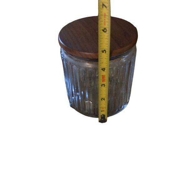 Vintage Deco 6 Pipe Walnut Tobacco Stand Ribbed Glass Humidor Decatur Industries - Picture 16 of 16